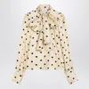 Patou Silk Blouse With Polka Dot Pattern And Bow