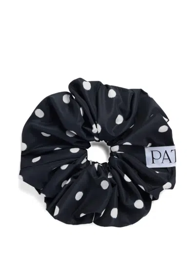 Patou Polka-dot Volume Scrunchie In Black