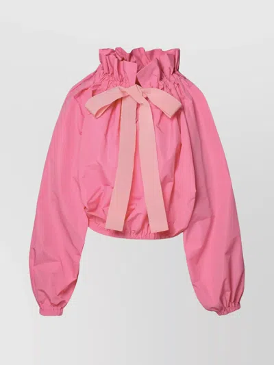 Patou Polyester Shirt Bow Detail In Pink