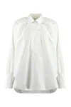 Patou Relaxed Fit Cotton Blouse With High Neck