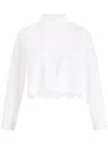 Patou Poplin Shirt With Scalloped Hem In White