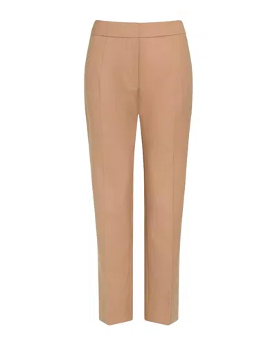 Patou Pressed Crease Capri Trousers In Neutral