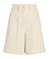 Patou Pressed Crease Shorts In Neutral