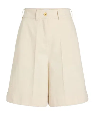 Patou Pressed Crease Shorts In Neutral