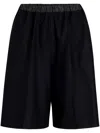 Patou Ribbed-knit Shorts In Black