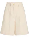Patou Pressed Crease Shorts In Neutrals