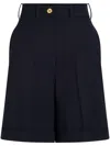 Patou Twill Bermuda Shorts In Black