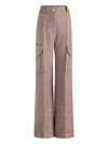 Patou Prince Of Wales-check Cargo Pants In Pink
