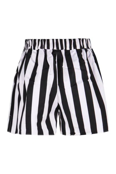 Patou Cotton Shorts With Striped Pattern In Multicolour