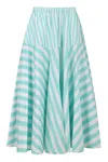 Patou Women's Printed Cotton Skirt In Blue
