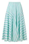 Patou Women's Printed Cotton Skirt In Blue