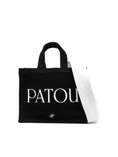 Patou Logo Tote In Black