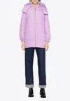 Patou Convertible Hooded Quilted Recycled-shell Parka In Lilac
