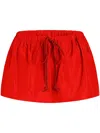 Shop Patou Puffy Faille Mini Skirt In Red