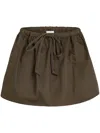 Patou Organic Cotton Mini Skirt In Brown