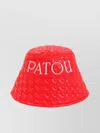 Patou Logo-embroidered Quilted Bucket Hat In Red