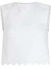 Shop Patou Quilted Crop Top In White