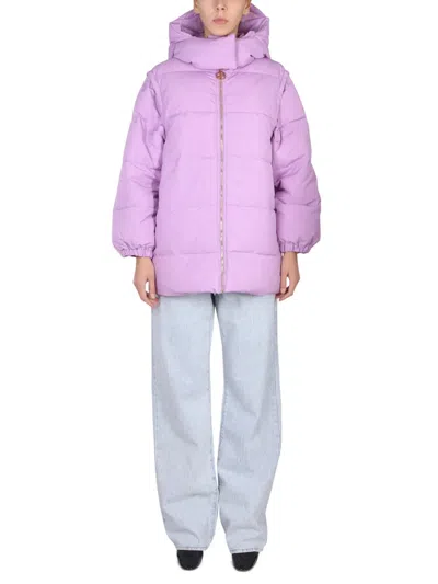Patou Quilted Down Jacket In Purple