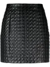 Patou Quilted Shell Miniskirt In Black