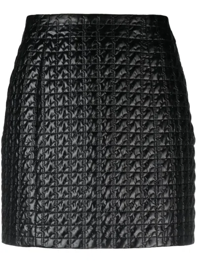 Patou Quilted Shell Miniskirt In Black