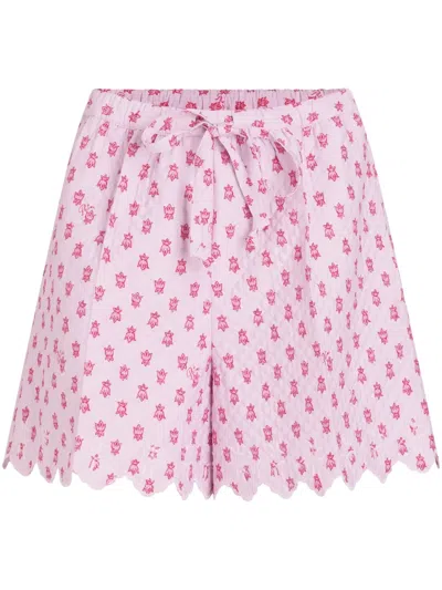 Patou Quilted Shorts In Pink