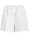 Patou Summer Shorts In Quilted Sustainable Viscose Blend In White