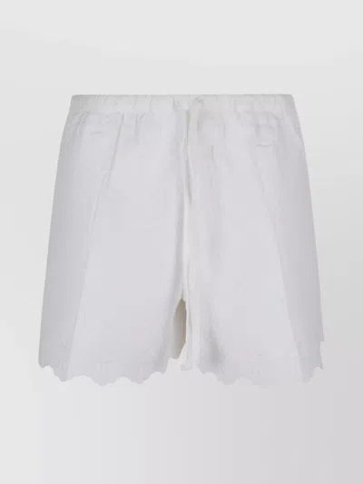 PATOU QUILTED VISCOSE BERMUDA SHORTS