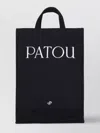 Patou Rectangular Tote Bag With Shoulder Strap And Top Handles In Grey