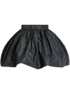 Patou Flared Draped Mini Skirt In Black