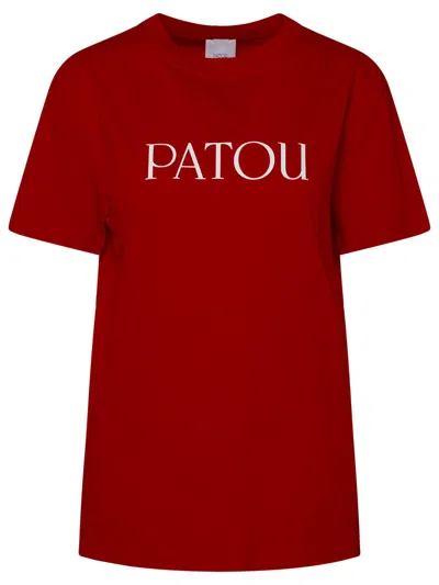 PATOU PATOU RED COTTON T-SHIRT