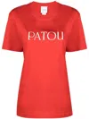 Patou Logo-print Organic Cotton T-shirt In Red
