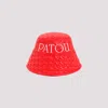 Patou Logo-embroidered Quilted Bucket Hat In Red