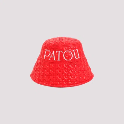 PATOU RED SKI SLOPE BUCKET HAT