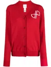 Patou Logo Intarsia Sweater In Red