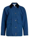 Patou Long Sleeved Denim Workwear Jacket In Blue