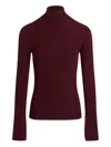Patou Ribbed High-neck Jumper In Burgundy