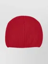 Patou Ribbed Knit Beanie Hat In Red