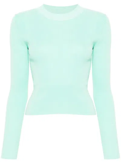 Patou Ribbed-knit Jumper In Blue