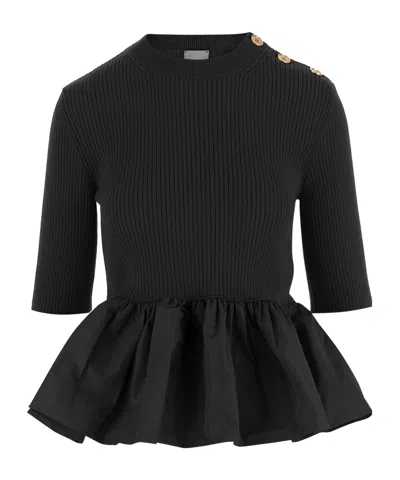 PATOU PATOU KNIT PEPLUM SWEATER