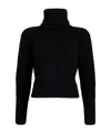 Patou Roll-neck Wool Jumper In Black