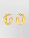 Patou Round Hoop Earrings Polished Finish In Gold