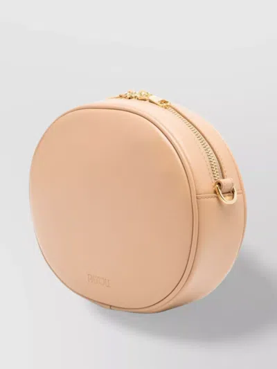 Patou Round Patch Shoulder Bag In Pink