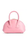 Patou Rounded Vitello Leather Handbag With Gold Hardware