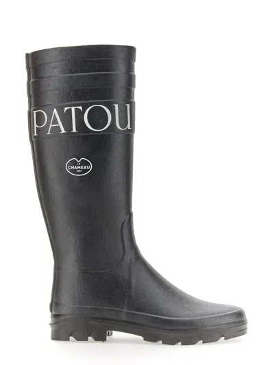 Patou Rubber Boot In Black