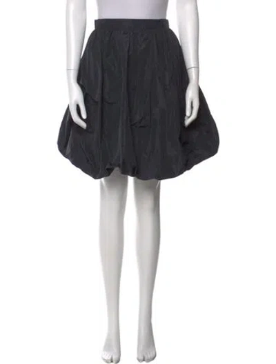 Pre-owned Patou Ruffle Embellishment Knee-length Skirt In Gray