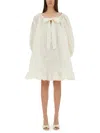 Patou Women's Ruffle Hem Dress In Beige