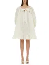 Patou Women's Ruffle Hem Dress In Neutrals