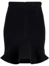 Patou Ruffle Mini Skirt In 黑色