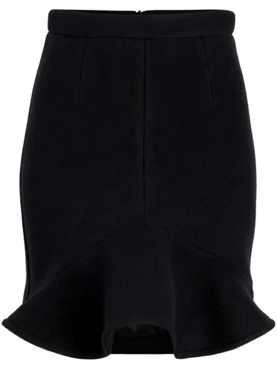 Patou Ruffle Mini Skirt In 黑色