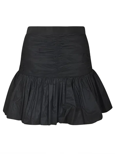 Patou Flounced Mini Skirt In Black